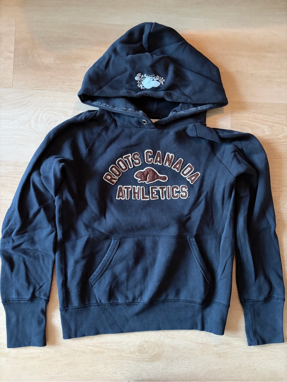 Vintage Y2K Roots Canada Athletics Beaver Hoodie M